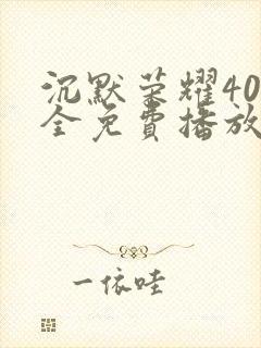沉默荣耀40集全免费播放在线观看封面