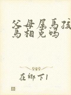 父母属马孩子属马相克吗