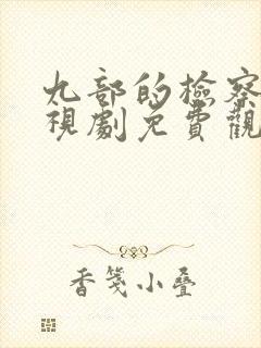 九部的检察官电视剧免费观看