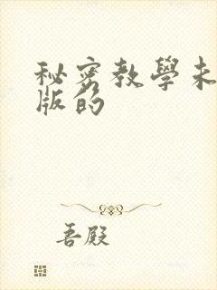 秘密教学未删减版的