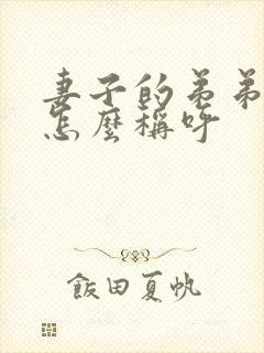 妻子的弟弟应该怎么称呼