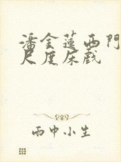 潘金莲西门庆大尺度床戏