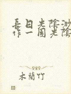 长日光阴渺渺乱作一团光阴似箭