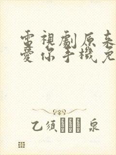 电视剧原来我很爱你手机免费观看