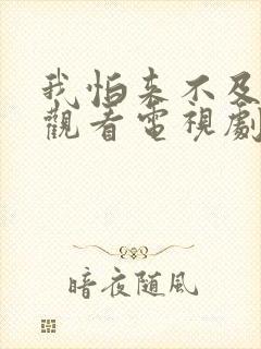 我怕来不及免费观看电视剧全集封面