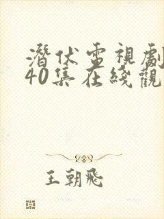 潜伏电视剧全集40集在线观看