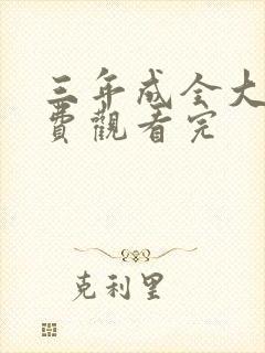 三年成全大全免费观看完封面