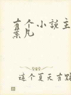 有个小说主角叫叶凡