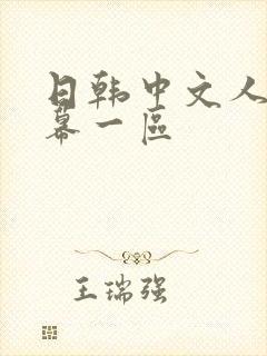 日韩中文人妻字幕一区