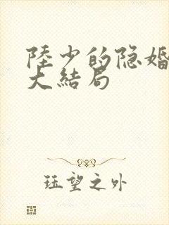陆少的隐婚罪妻大结局