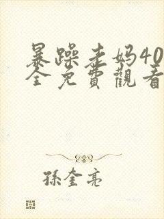 暴躁老妈40集全免费观看剧情介绍