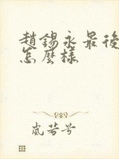 赵锡永最后结局怎么样