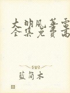 大明风华电视剧全集免费高清封面