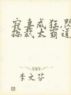 宠妻成狂,闪婚总裁太霸道