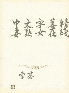 中文字幕精品人妻熟女在线观看