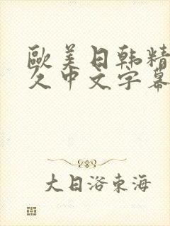 欧美日韩精品久久中文字幕