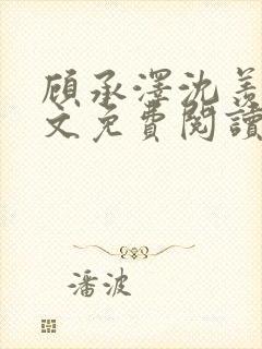 顾承泽沈羡之全文免费阅读封面