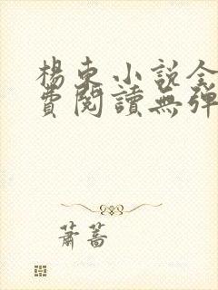 杨东小说全文免费阅读无弹窗封面