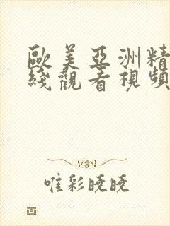 欧美亚洲精品在线观看视频