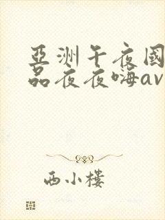 亚洲午夜国产精品夜夜嗨av