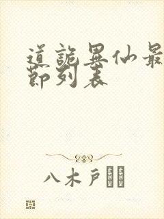 道诡异仙最新章节列表