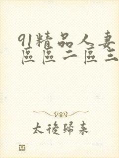 91精品人妻一区区二区三区