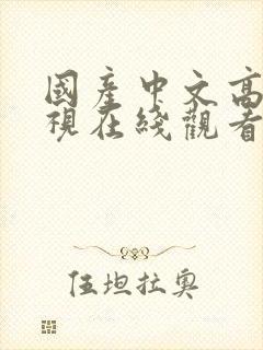 国产中文高清影视在线观看
