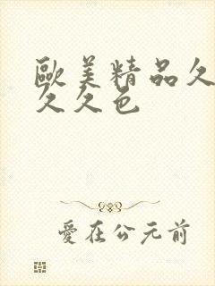欧美精品久久久久久色封面