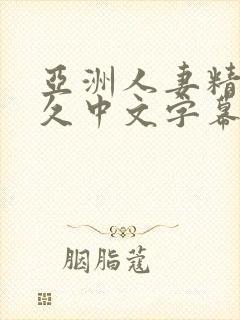 亚洲人妻精品久久中文字幕