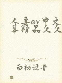 人妻av中文字幕精品久久久