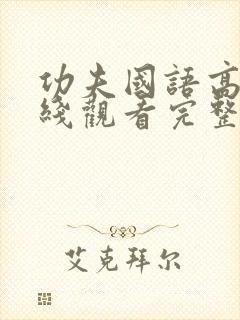 功夫国语高清在线观看完整版
