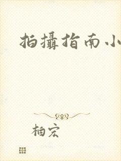 拍摄指南小说封面