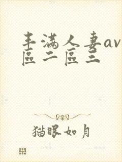 丰满人妻av一区二区三