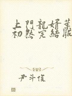 上门龙婿叶辰萧初然完结版大结局封面
