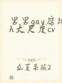 男男gay腐片h大尺度cv封面