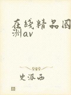 在线精品国产亚洲av