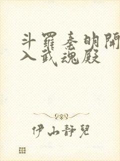 斗罗秦明开局加入武魂殿