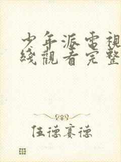 少年派电视剧在线观看完整版免费