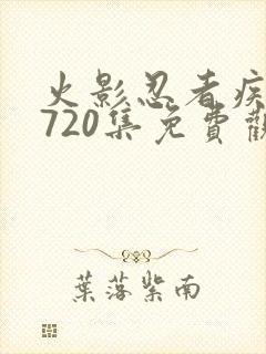 火影忍者疾风传720集免费观看完整版