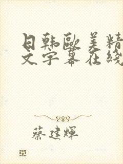 日韩欧美精品中文字幕在线观看完整版