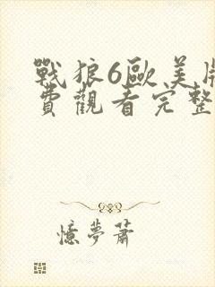 战狼6欧美版免费观看完整版国语