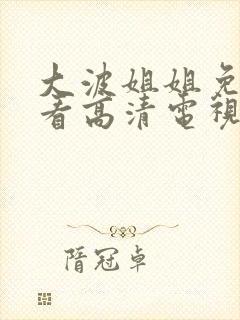 大波姐姐免费观看高清电视剧韩剧