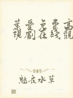 叶爱免费高清电视剧在线观看