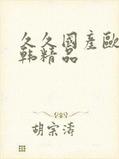 久久国产欧美日韩精品