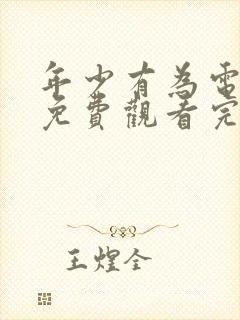 年少有为电视剧免费观看完更新封面