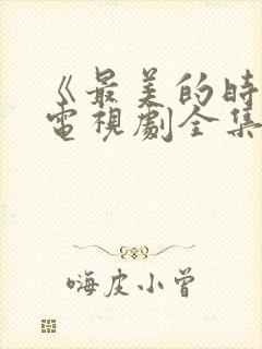 《最美的时光》电视剧全集免费观看封面