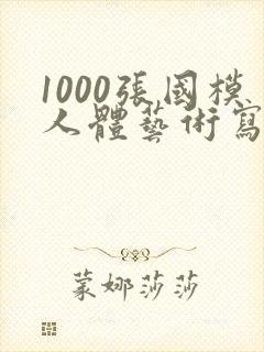 1000张国模人体艺术写真封面