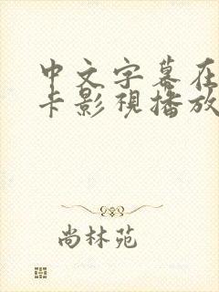 中文字幕在线不卡影视播放