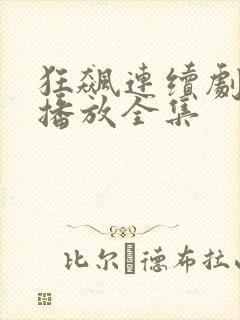 狂飙连续剧免费播放全集封面