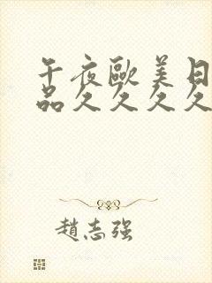 午夜欧美日韩精品久久久久